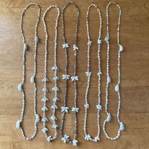 5 Beach shell necklaces